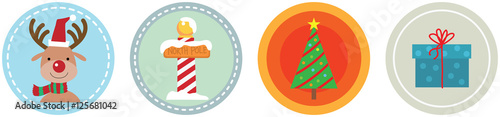 Flat 4 Christmas Icons vol 4