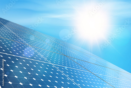 
Detailed Vector Illustration of Electric Solar Panel. Photorealistic Vector Design

