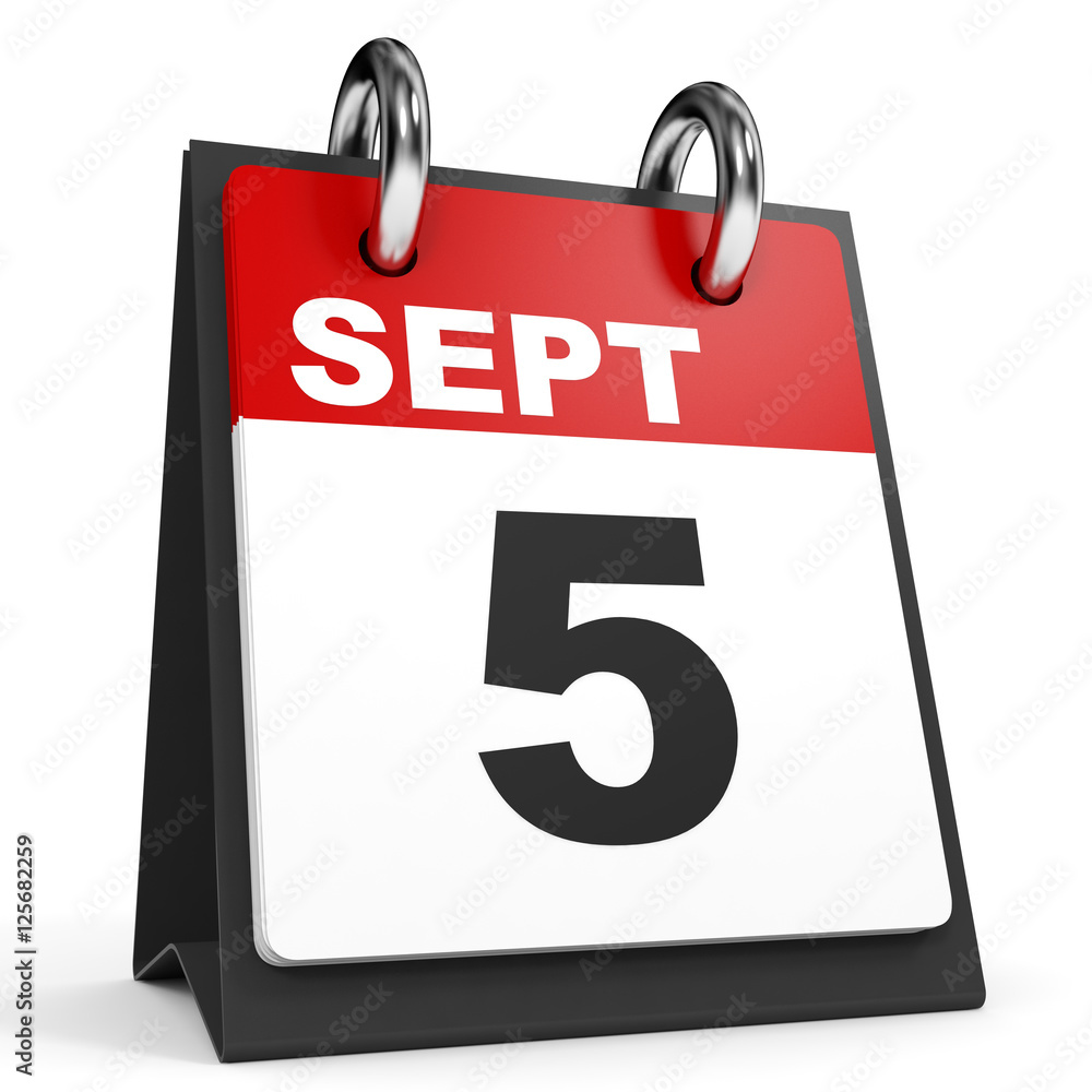 September 5 Calendar on white background Stock Illustration Adobe Stock September 5 Calendar on white background Stock Illustration Adobe Stock