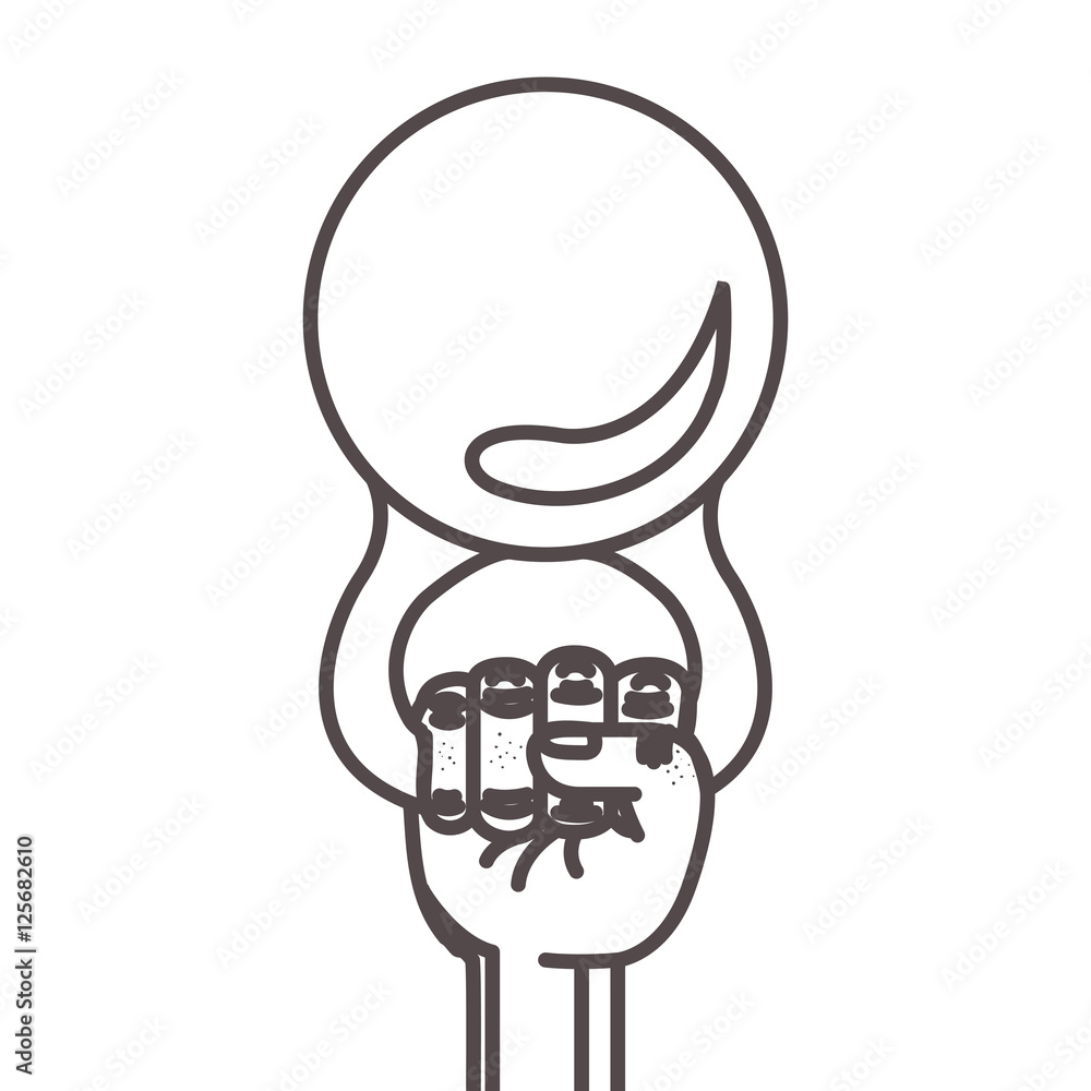 hand holding a dumbbell gym equipment icon over white background. sport and exercise design. vector illustration hand holding a dumbbell gym equipment icon over white background. sport and exercise design. vector illustration