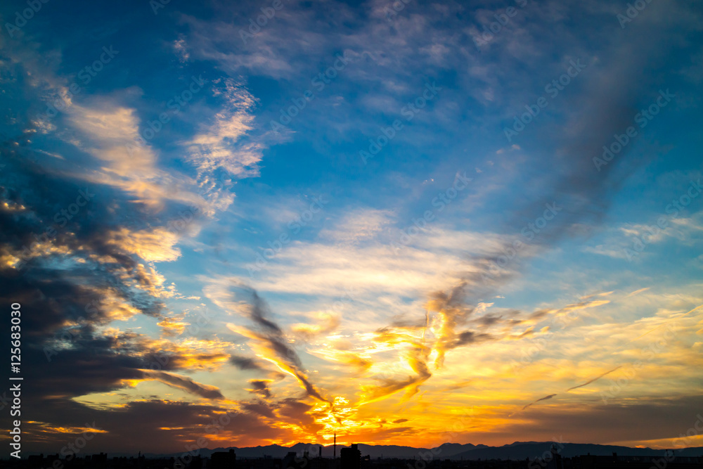 Fototapeta premium 夕焼け雲