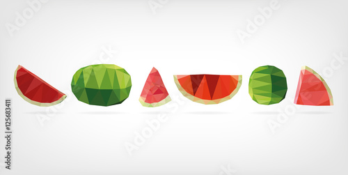 Low Poly Watermelon