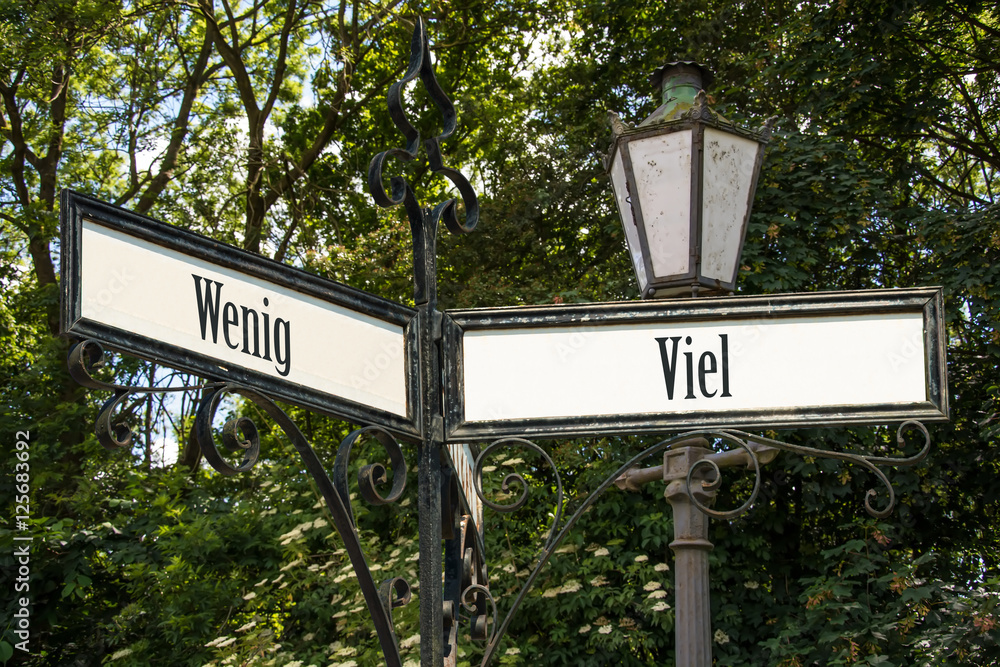 Fototapeta premium Schild 120 - Viel