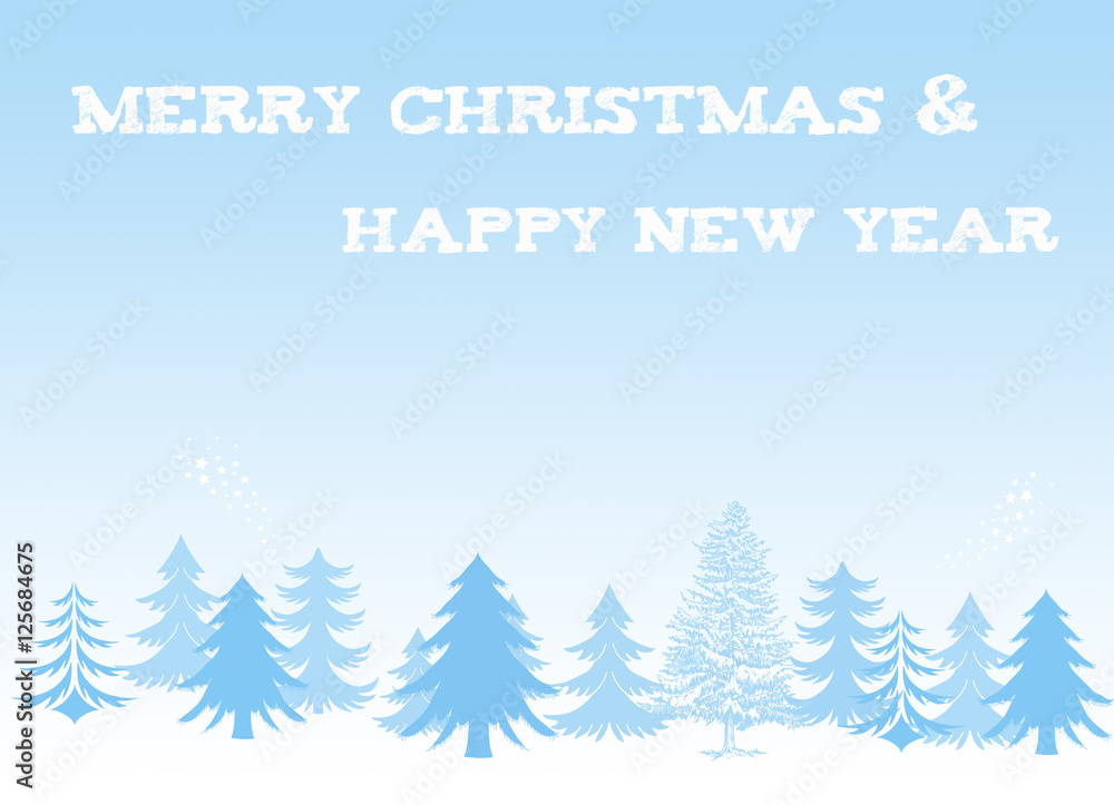 Fototapeta premium Merry Christmas and Happy New Year