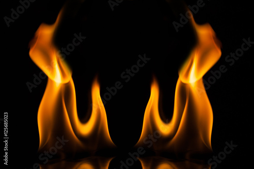 Fire flame on black background  Fire  Flame