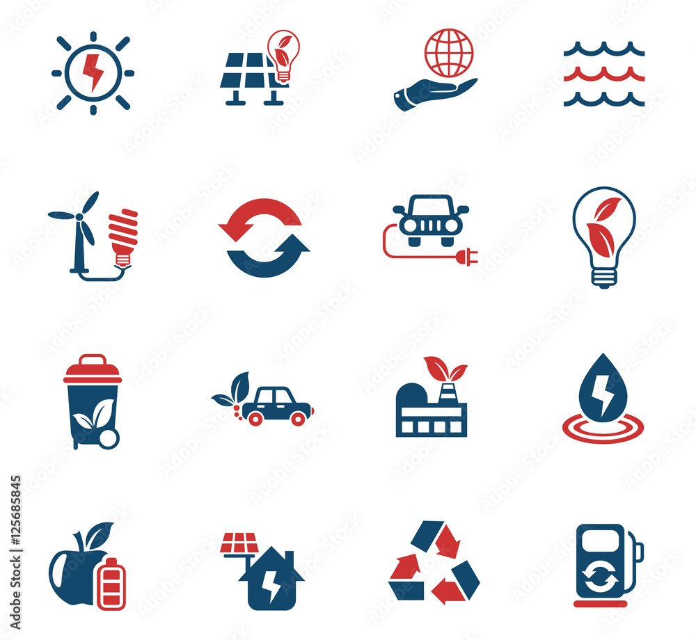 Fototapeta premium alternative energy icon set