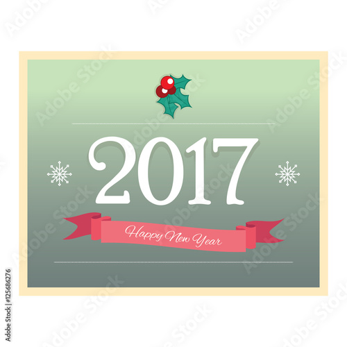 2017 New Year's greeting with banner