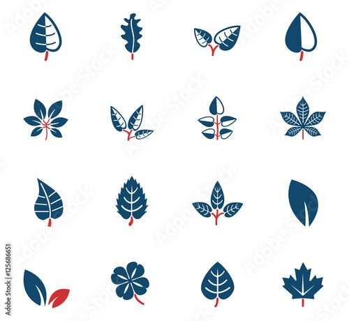 leaves icon set
