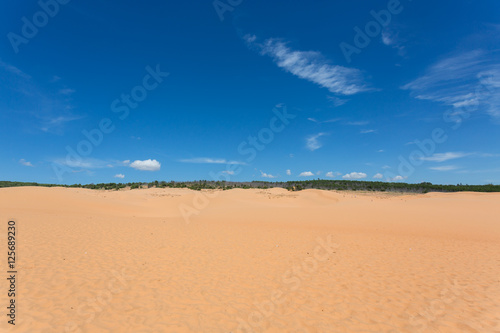 red sand dune desert in Mui Ne, Vietnam