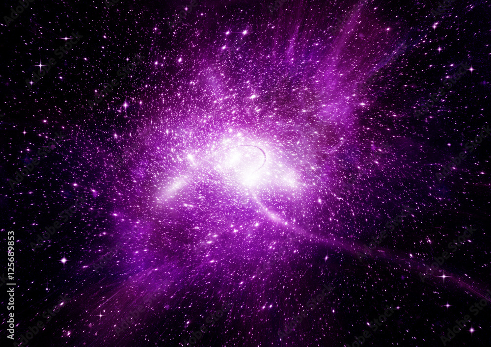 Stars, dust and gas nebula in a far galaxy Stars, dust and gas nebula in a far galaxy