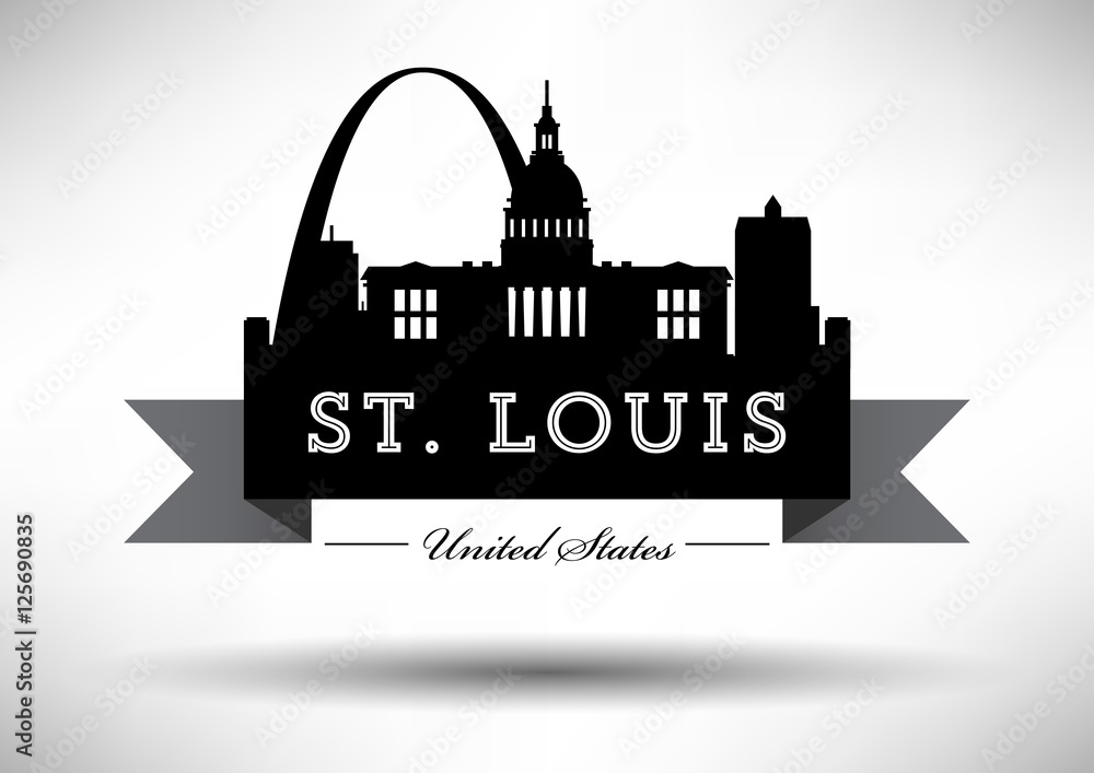 Vector Graphic Design of St. Louis City Skyline