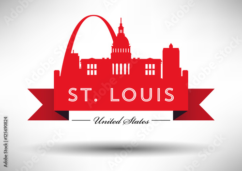 Vector Graphic Design of St. Louis City Skyline