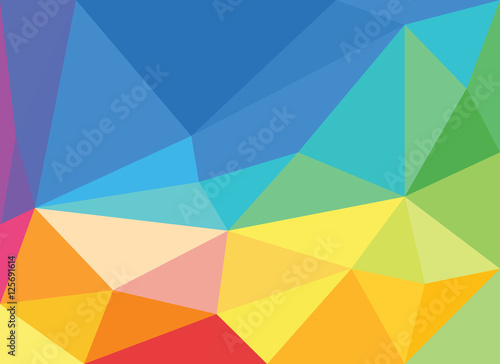low polygon abstract background in rainbow colors