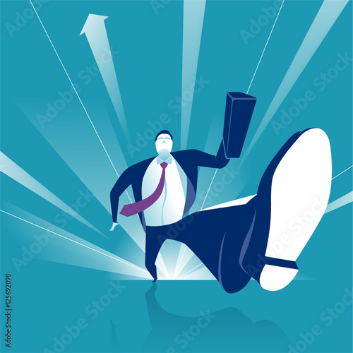 Hard-working. Business vector concept illustration