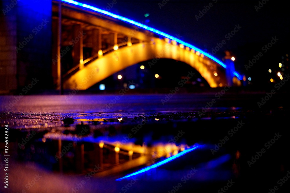 Bridge in night light