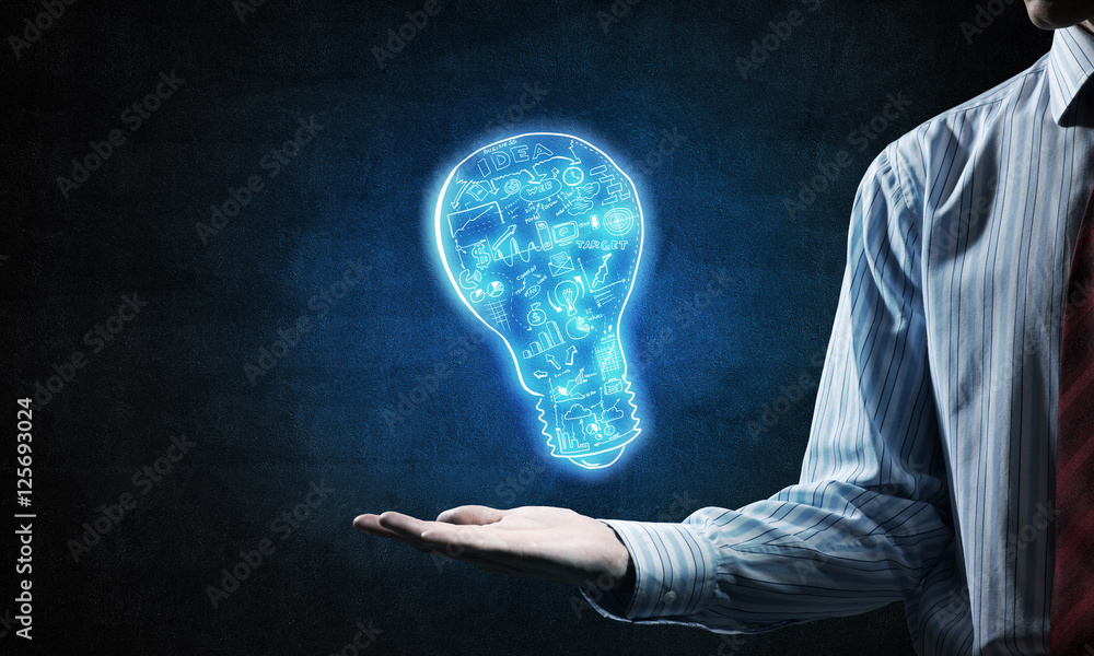 Bright idea for success achieving