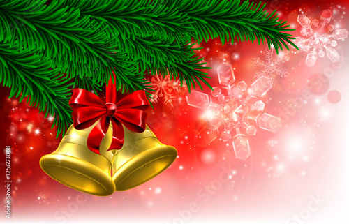 Christmas Tree Bells Backgr...