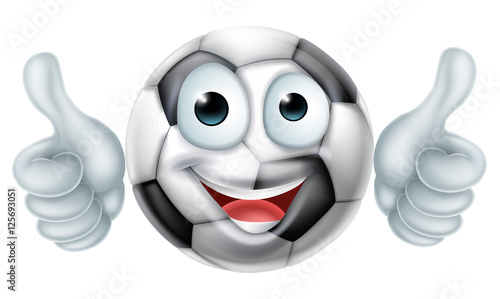 Cartoon Soccer Ball Man Character