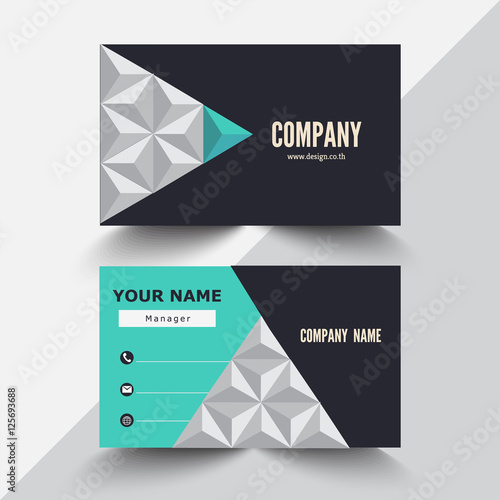 Vector Business Card Design Set Elements Modern Style Labels For Name Card Company Banner Cover Design Geometric On Background Business Concept Stock Vector Adobe Stock