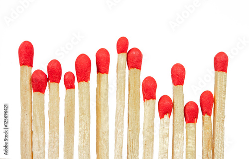 matchstick closeup isolated