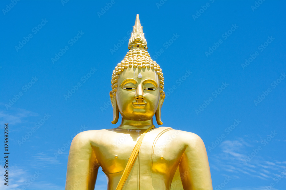 Big image of buddha in thailand and beautiful sky Big image of buddha in thailand and beautiful sky