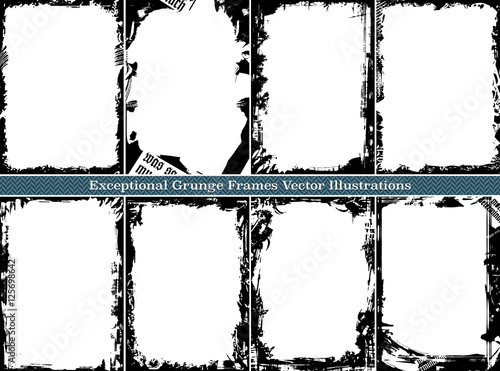 Exceptional grunge frames vector illustration