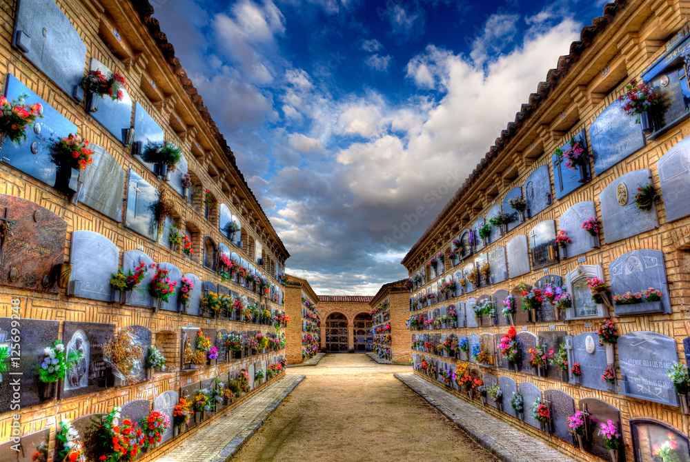 Cementerio,Tumbas y lapidas.Religion cristiana y funeral.Cruz y