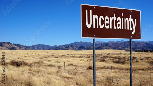 Принти на полотні Uncertainty brown road sign