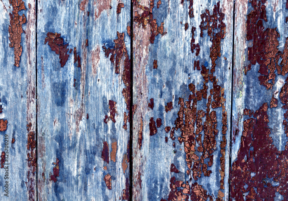 Weathred blue wooden planks. Weathred blue wooden planks.