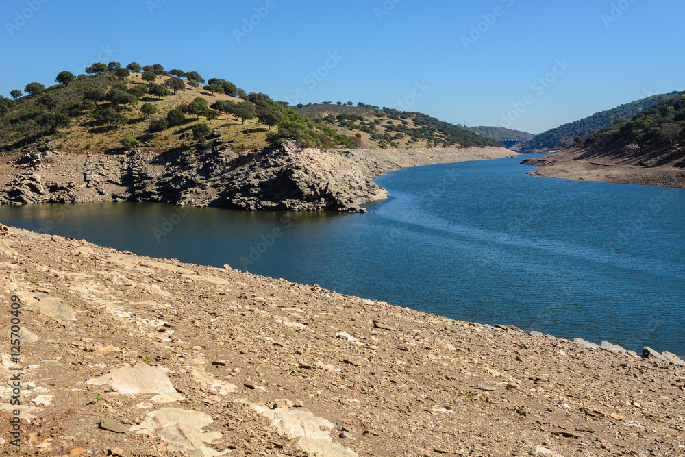 Confluence of Tagus river and Tietar river, National Park of Monfrague, Caceres (Spain)