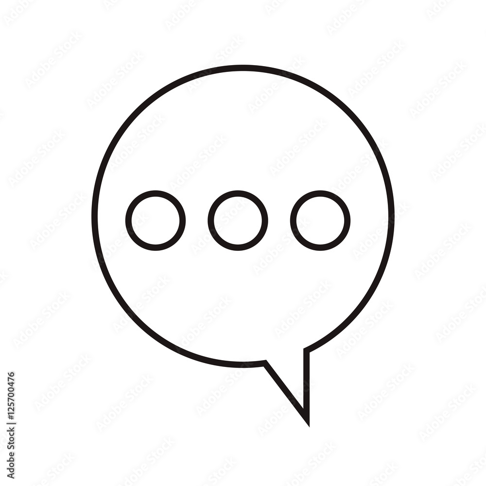 speech bubble icon. comic communication object over white background. vector illustration speech bubble icon. comic communication object over white background. vector illustration