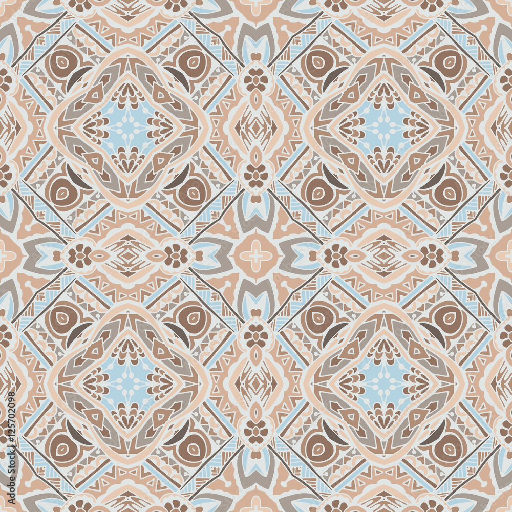 Abstract geometric mosaic seamless pattern 