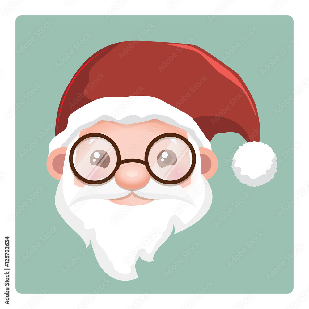 Jolly bespectacled Santa portrait Jolly bespectacled Santa portrait