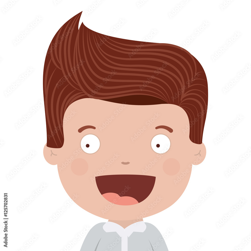avatar male man cartoon smiling over white background. vector illustration avatar male man cartoon smiling over white background. vector illustration