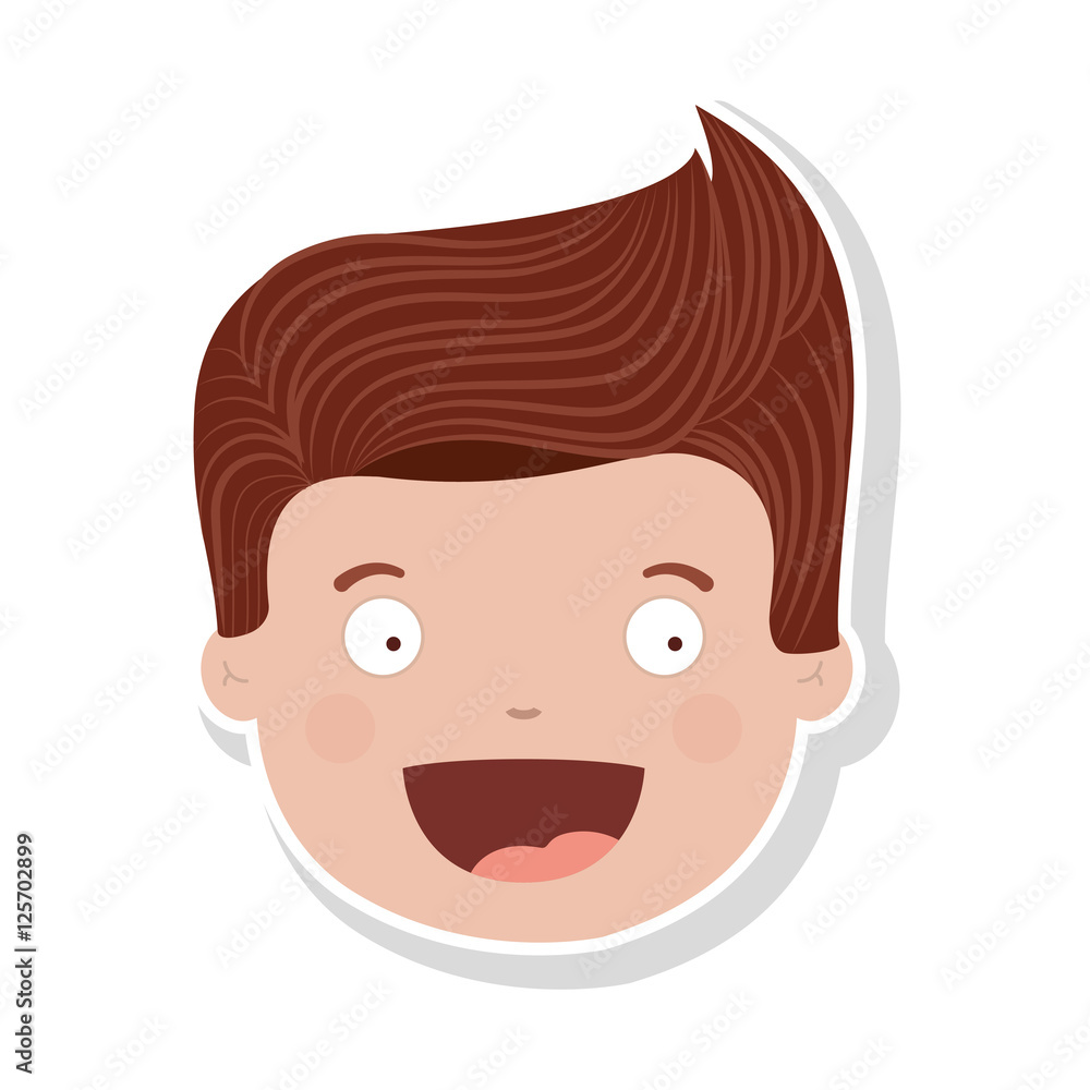 avatar male man cartoon smiling over white background. vector illustration avatar male man cartoon smiling over white background. vector illustration