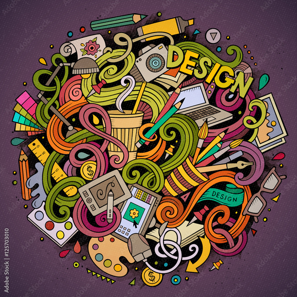 Cartoon cute doodles design illustration Cartoon cute doodles design illustration