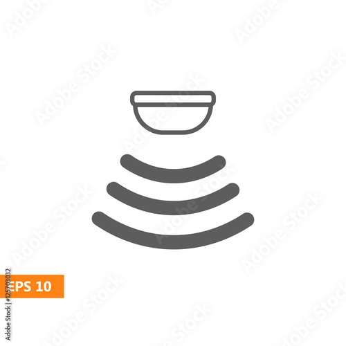 Sensor waves signal icon