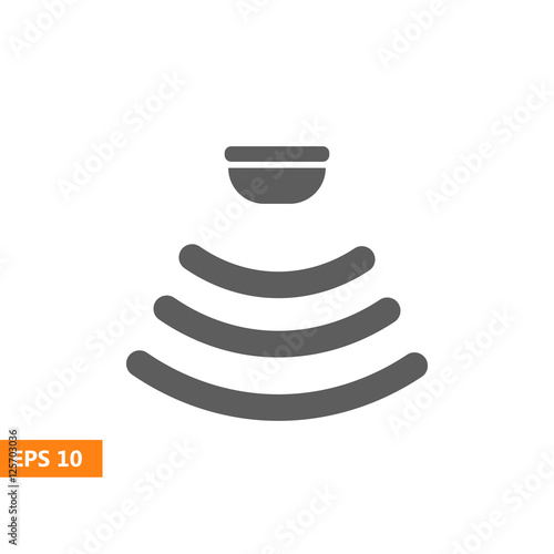 Sensor waves signal icon