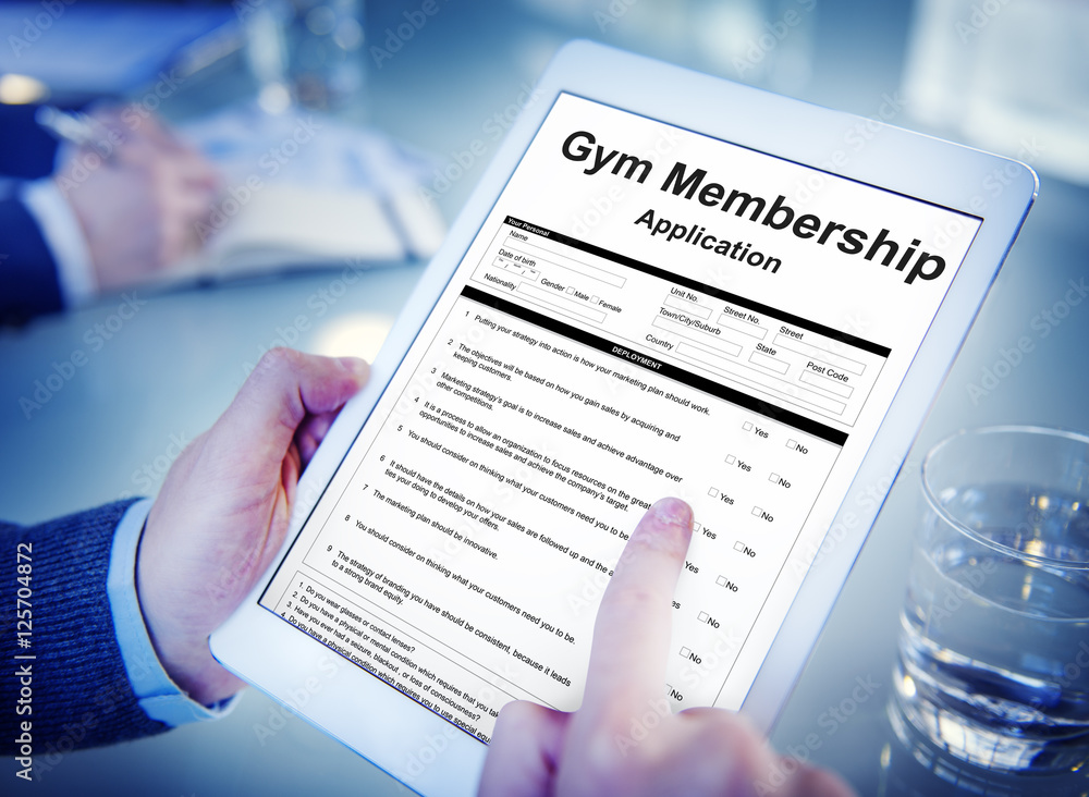 Gym Membership Application Form Request Concept Gym Membership Application Form Request Concept