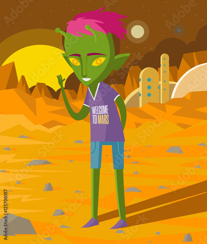 martian alien on mars