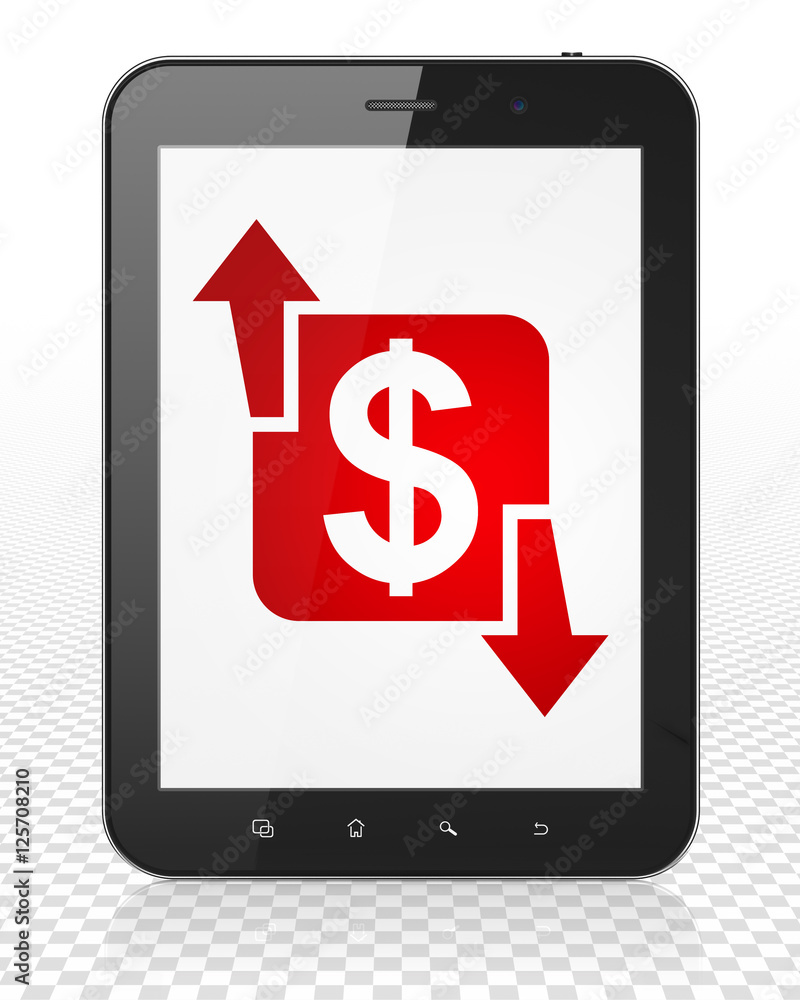Business concept: Tablet Pc Computer with Finance on display Business concept: Tablet Pc Computer with Finance on display