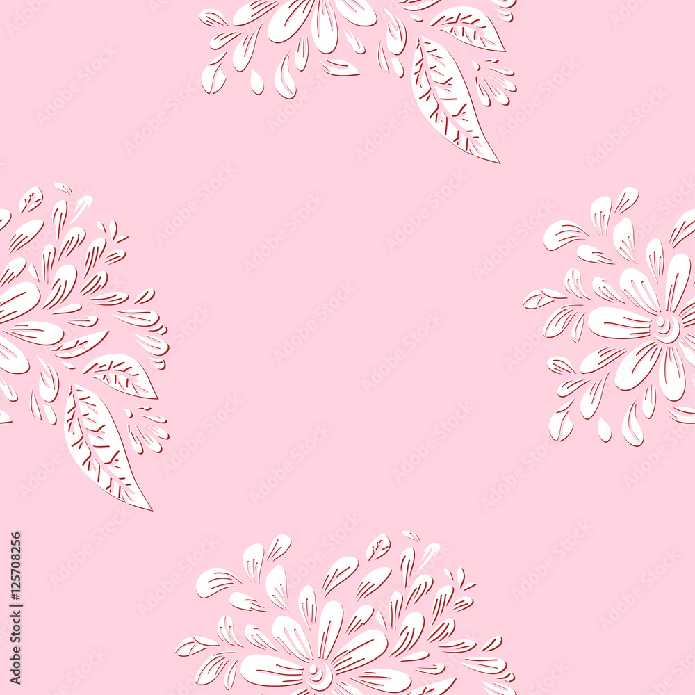 Seamless pattern with light flowers.