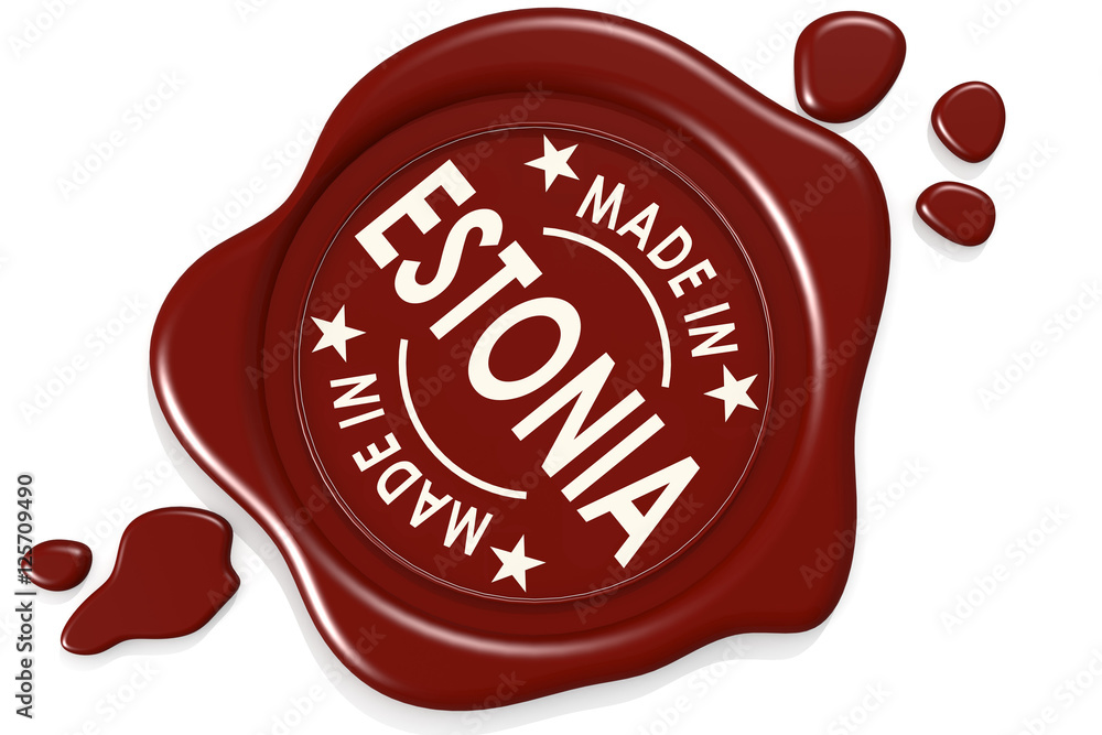 Label seal of Made in Estonia Label seal of Made in Estonia