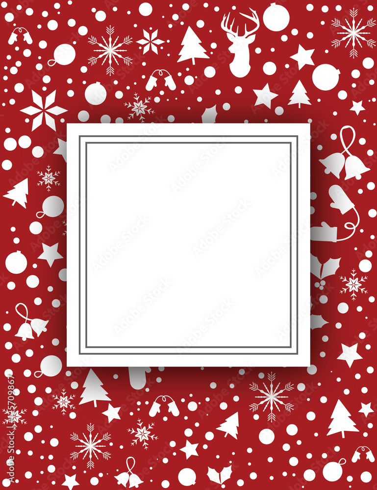 christmas card with christmas symbols