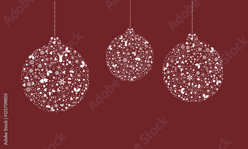 Christbaumkugeln aus vielen Weihnachtssymbolen