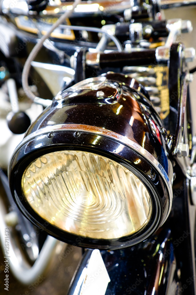 Fototapeta premium headlight of an old motorbike