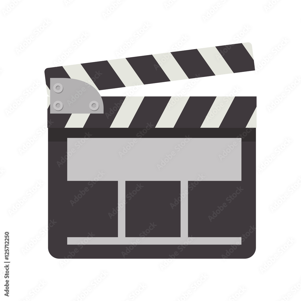 Fototapeta premium movie clapboard icon. cinema design. vector illustration