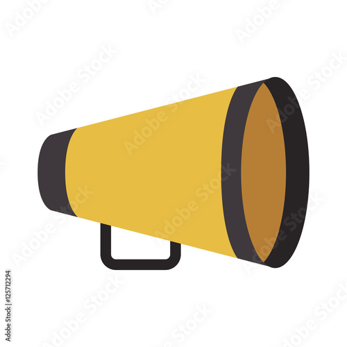 yellow director megaphone icon over white background. cinema design. vector illustration