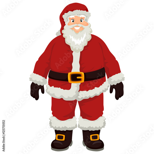 Vector Illustration of Santa Claus Standing
