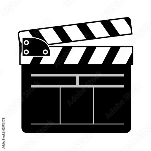 silhouette of movie clapboard icon. cinema design. vector illustration